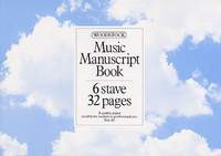 Music Manuscript Book: 6 Stave 32 Pages Stitched