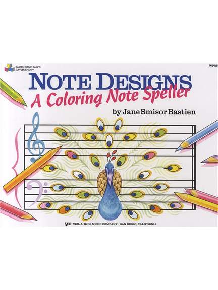 Jane Smisor Bastien: Note Designs - A Coloring Note Speller