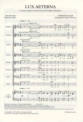Edward Elgar: Lux Aeterna