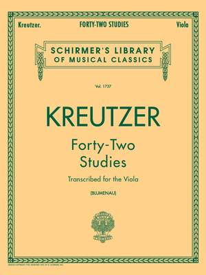 Rudolf Kreutzer: 42 Studies Transcribed for the Viola