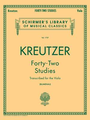 Rudolf Kreutzer: 42 Studies Transcribed for the Viola