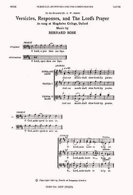 Bernard Rose: Versicles, Responses And The Lord's Prayer