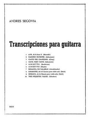 Andrés Segovia: Andres Segovia: Transcripciones Para Guitarra