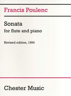 Francis Poulenc: Sonata For Flute And Piano