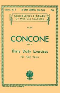 Joseph Concone: 30 Daily Exercises, Op. 11 - High Voice