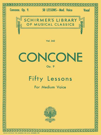 Joseph Concone: 50 Lessons, Op. 9