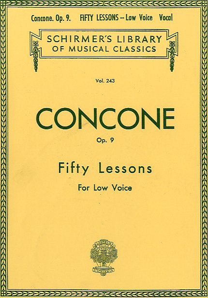 Joseph Concone: 50 Lessons, Op. 9