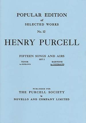 Henry Purcell: 15 Songs And Airs - Set 2