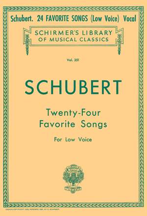 Franz Schubert: 24 Favorite Songs