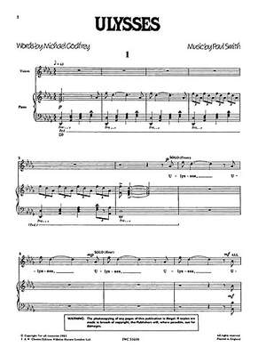 Paul Smith: Ulysses Vocal Score