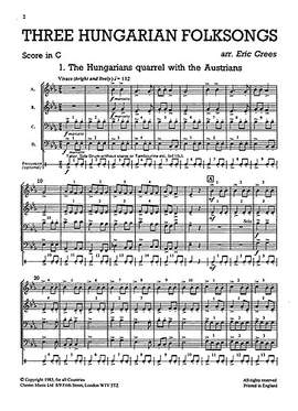 Eric Crees: Three Hungarian Folksongs