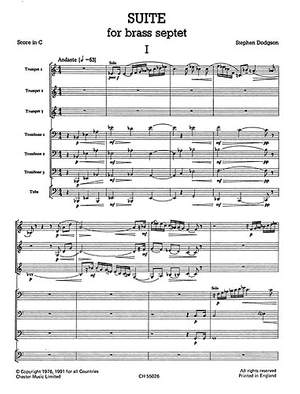 Stephen Dodgson: Suite For Brass Septet
