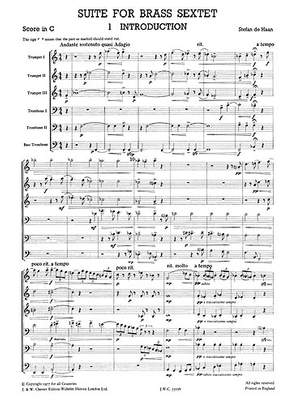 Jan de Haan: Suite For Brass Sextet