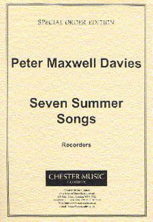 Peter Maxwell Davies: Seven Summer Songs - Recorder