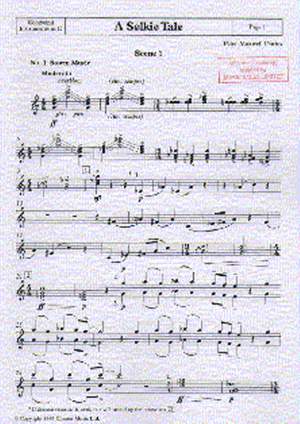 Peter Maxwell Davies: A Selkie Tale - Woodwind Instruments in C