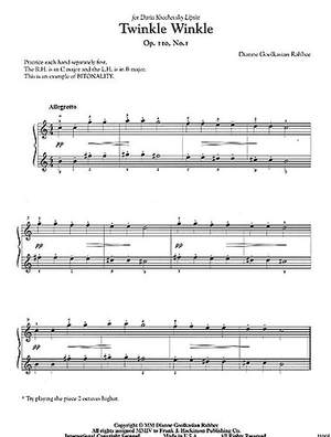 Dianne Goolkasian Rahbee: Modern Miniatures For Piano Solo - Volume 1