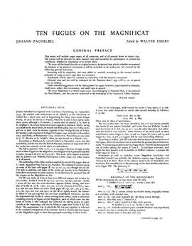 Johann Pachelbel: Ten Fugues On The Magnificat
