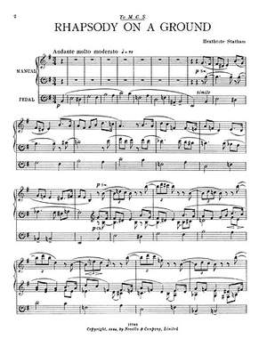 Heathcote Statham: Rhapsody On A Ground Organ
