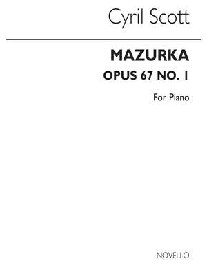 Cyril Scott: Mazurka Op67 No.1 Piano