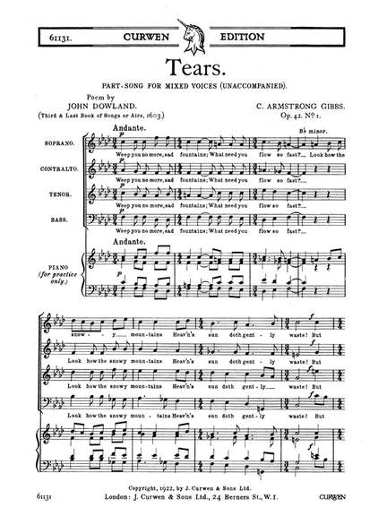Cecil Armstrong Gibbs: Tears