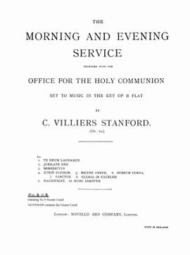 Charles Villiers Stanford: Communion Service B Flat Op.10
