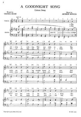 Arthur Baynon: A Goodnight Song Piano