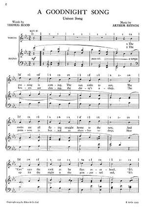 Arthur Baynon: A Goodnight Song Piano