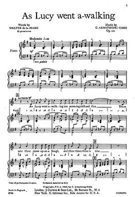 Cecil Armstrong Gibbs: As Lucy Went A-Walking