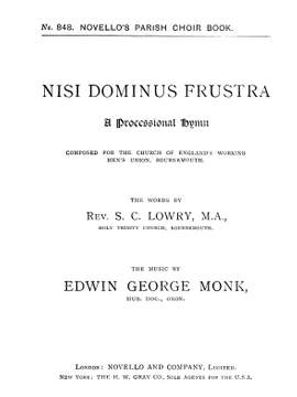 Edwin George Monk: Nisi Dominus Frustra (Hymn)