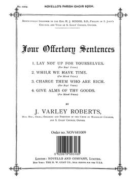 J. Varley Roberts: Four Offertory Sentences