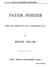 Frank Adlam: Pater Noster (Lord`s Prayer) In F