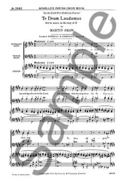 Martin Shaw: Te Deum Laudamus In E