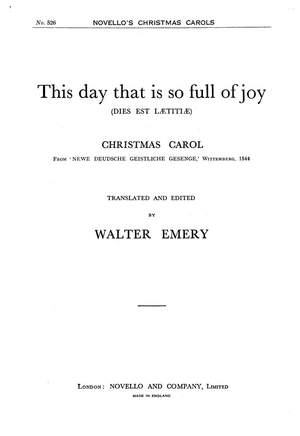 This Day That Is So Full Of Joy