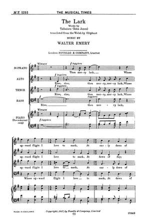 Walter Emery: The Lark