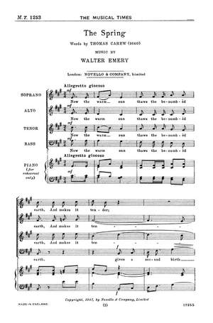 Walter Emery: The Spring