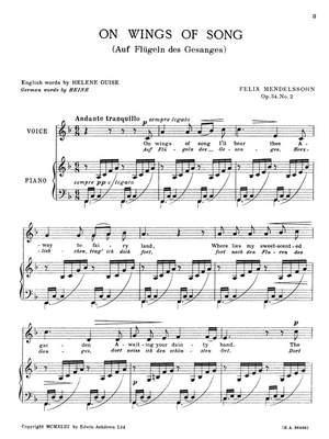 Felix Mendelssohn Bartholdy: On Wings Of Song Op. 34 No. 2 | Presto Music