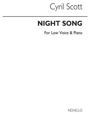Cyril Scott: Night Song-low Voice/Piano (Key-d Flat)