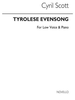 Cyril Scott: Tyrolese Evensong - Low Voice/Piano (Key-c)