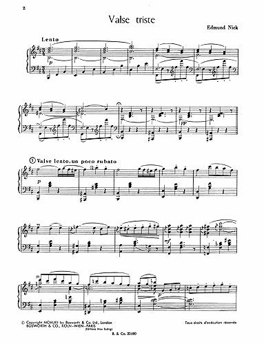 E. Nick: Nick, E Valse Triste