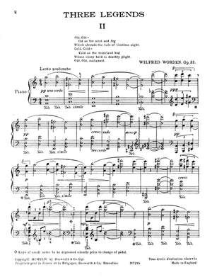 Wilfred Worden: three Legends Op.33/2