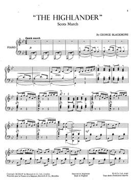 George Blackmore: Blackmore, G The Highlander Piano