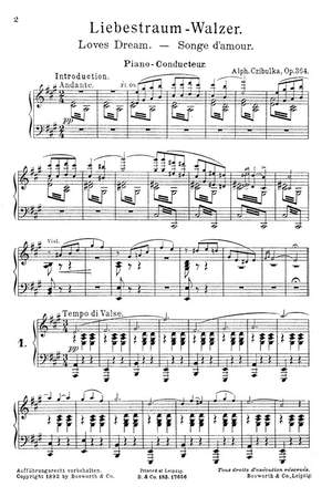 Alphons Czibulka: A Loves Dream Liebestraum Waltz Op.364
