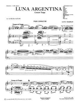 L. Templin: Luna Argentina Concert Tango (Naylor)
