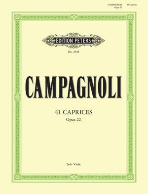 Campagnoli, B: 41 Caprices Op.22 for Solo Viola