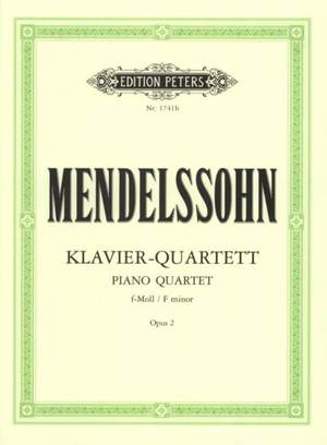 Mendelssohn, F: Piano Quartet in F minor Op.2