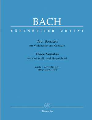 Bach, JS: Sonatas (3) (BWV 1027 - 1029) (orig vadg) (G mag, D maj, G min) (Urtext)