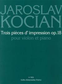 Kocian, Jaroslav: 3 Pieces Op18 Violin & Piano
