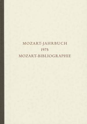 Various: Mozart Jahrbuch 1975