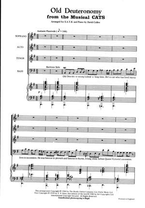 Lloyd Webber, Andrew: Old Deuteronomy. SATB accompanied