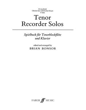 Bonsor, Brian: Tenor Recorder Solos (part)